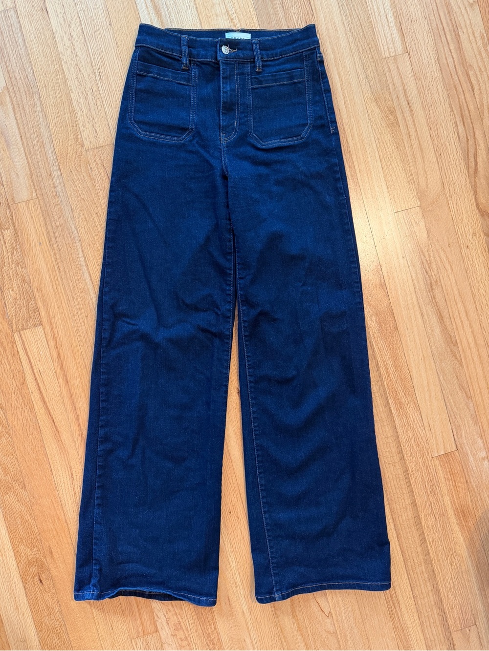 Frame Le Slim Palazzo Jeans in Dark Blue